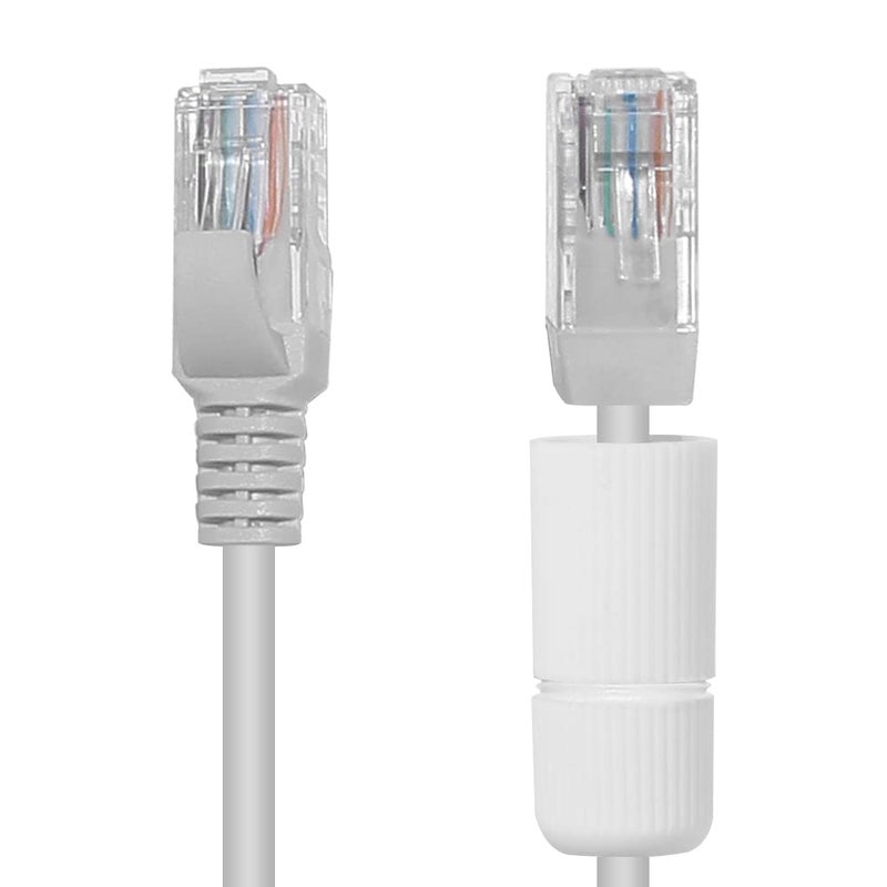 Hiseeu كابل إيثرنت Hiseeu بطول 64 قدم Cat5e مع موصل RJ45 مقاوم للماء، وصلات كابل شبكة مختلفة على كلا الجانبين، 1 جيجابت/ثانية، متوافق مع كاميرات PoE ونظام NVR، RJ45-B-20 - Image 4